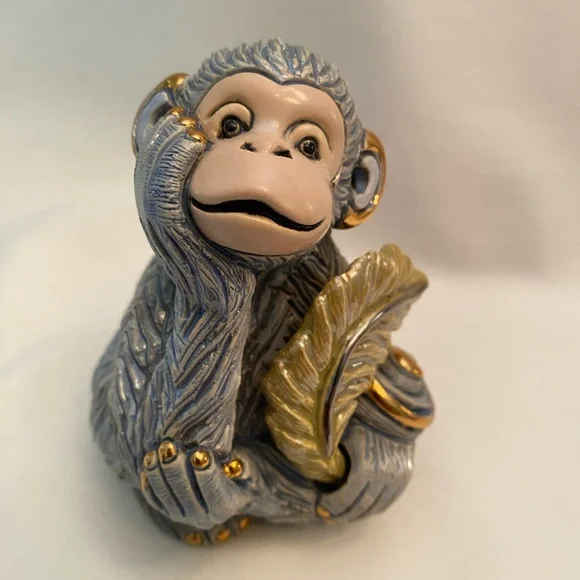 DeRosa Rinconada Family Adult Monkey Zodiac #F186 Original Box & COA Handcrafted